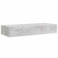 vidaXL Ράφια Τοίχου Συρτάρια 2 τεμ. Γκρι Σκυρ. 60x23,5x10 εκ από MDF