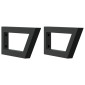 vidaXL Ράφι Νιπτήρα Τοίχου από Ατσάλι / Μασίφ Ξύλο Ακακίας