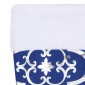 vidaXL Ποδιά Πολυτελείας Χριστουγ. Δέντρου Μπλε με Κάλτσα 150εκ Υφασμ.
