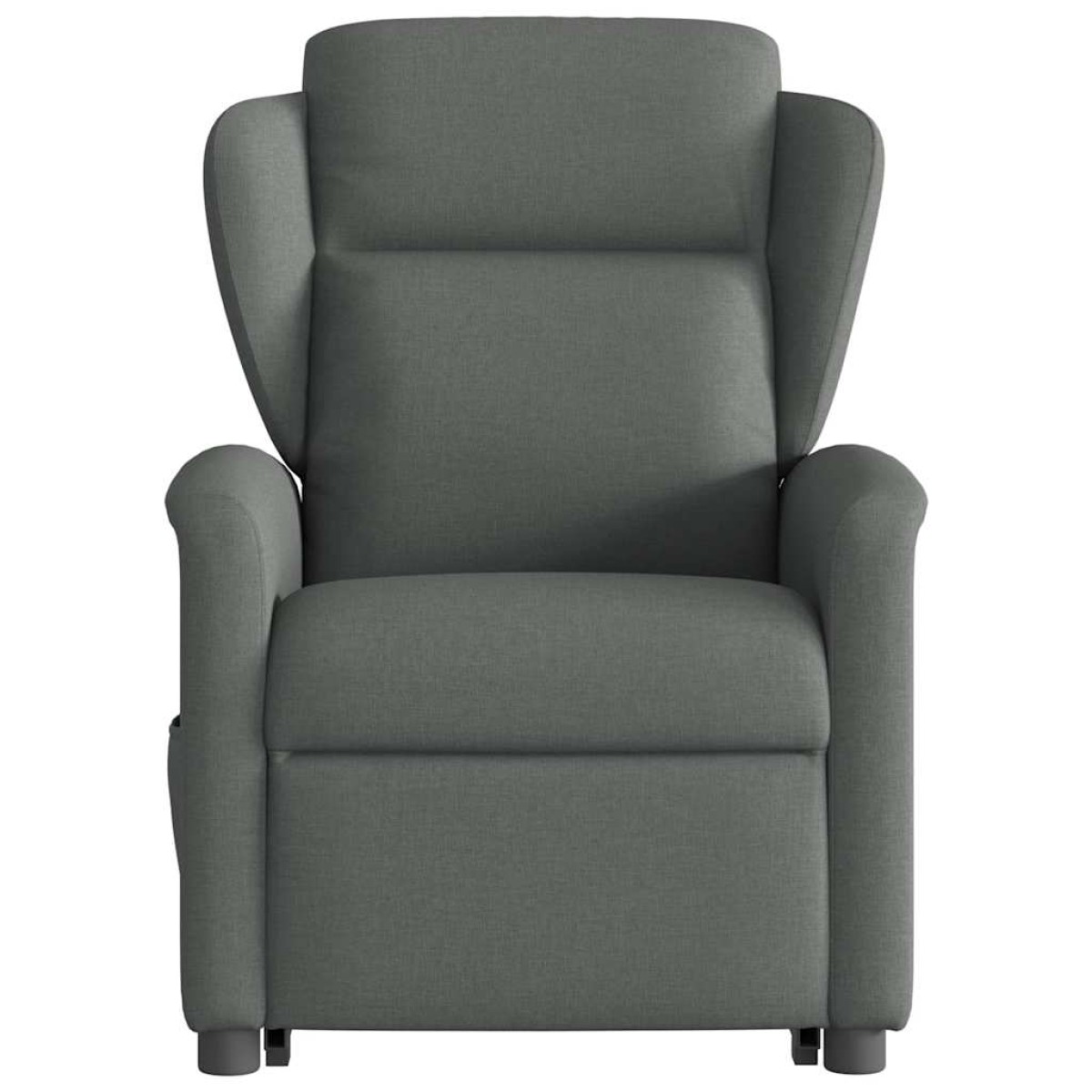 vidaXL Πολυθρόνα Μασάζ Ανακλινόμενη με Ανύψωση Σκούρο Γκρι Υφασμάτινη