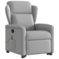 vidaXL Μόνιμη πολυθρόνα μασάζ καρέκλα ανάκλισης σύννεφο γκρι ύφασμα