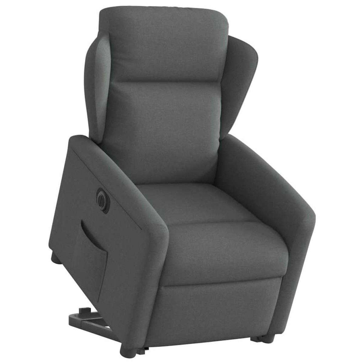 vidaXL Πολυθρόνα Ηλεκ. Ανακλινόμενη Ανύψωση Σκ. Γκρι Υφασμάτινη