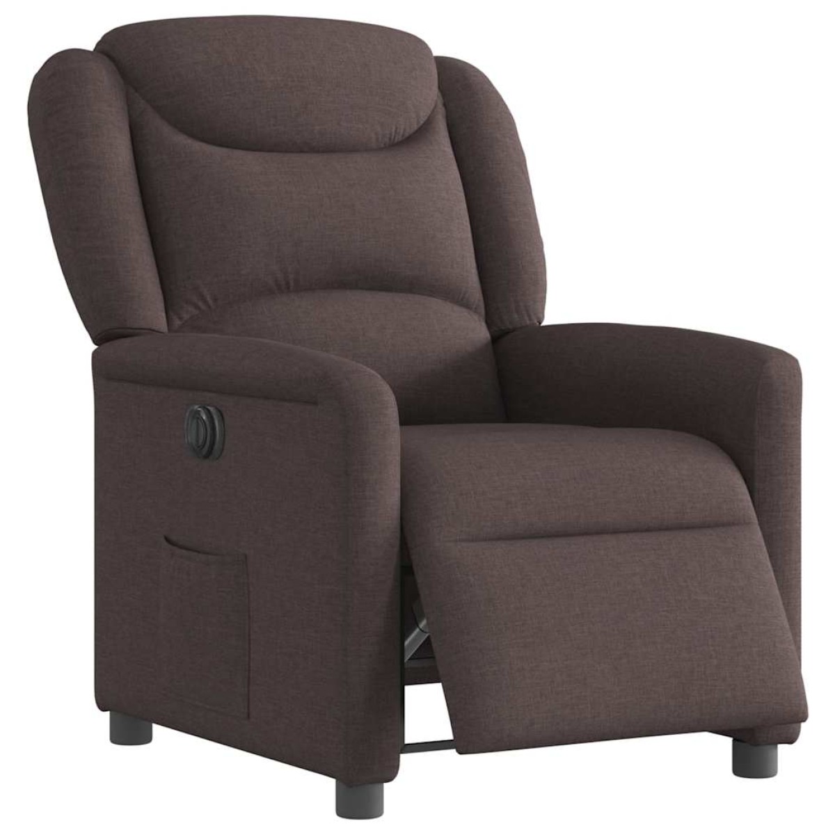 vidaXL Πολυθρόνα Ανακλινόμενη Ηλεκτρική Σκούρο Καφέ Υφασμάτινη