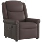 vidaXL Ηλεκτρική καρέκλα ανάκλισης μασάζ Shiny Brown Faux Leather