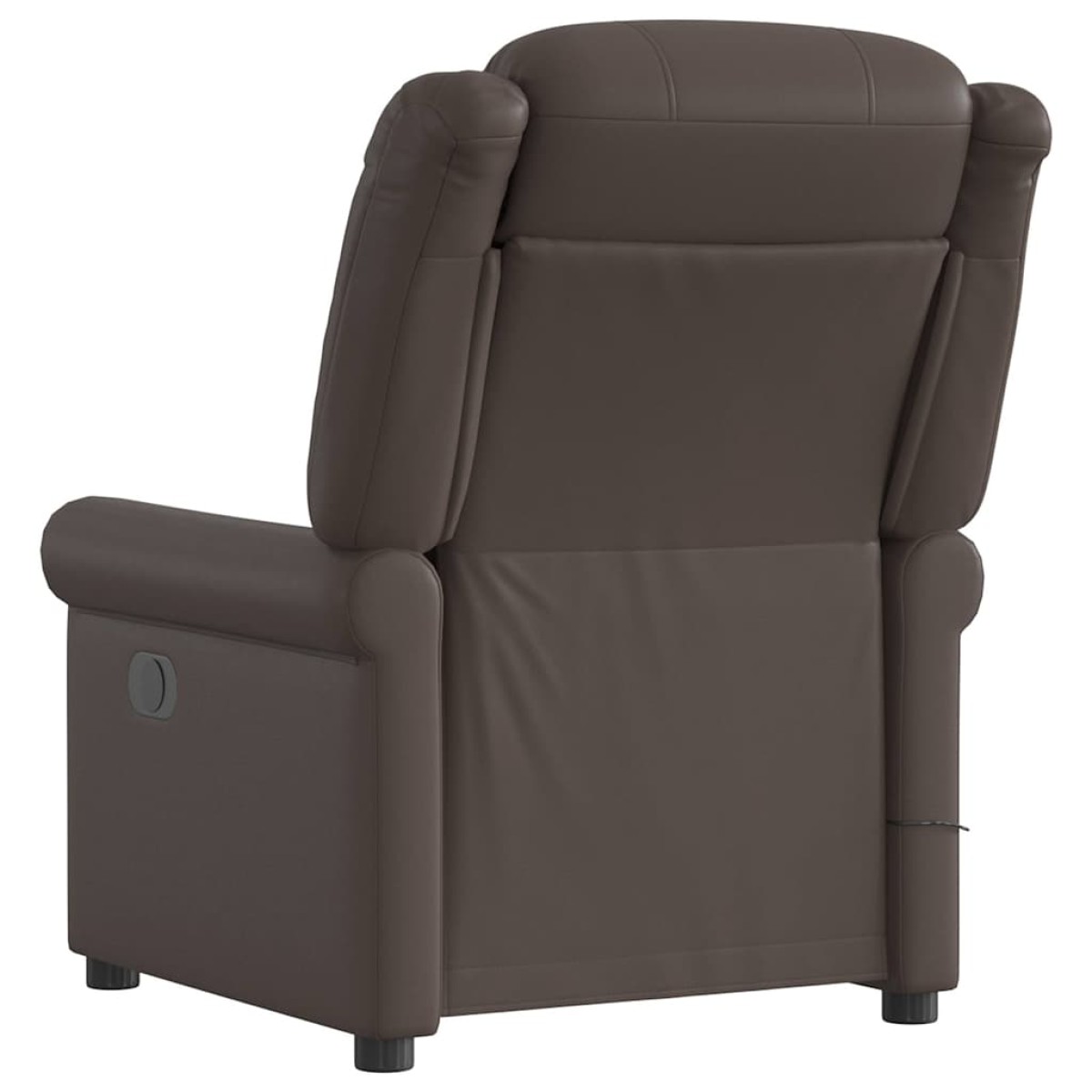 vidaXL Ηλεκτρική καρέκλα ανάκλισης μασάζ Shiny Brown Faux Leather