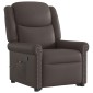 vidaXL Μόνιμη πολυθρόνα μασάζ Shiny Brown Faux Leather