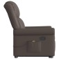 vidaXL Μόνιμη πολυθρόνα μασάζ Shiny Brown Faux Leather