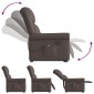 vidaXL Μόνιμη πολυθρόνα μασάζ Shiny Brown Faux Leather