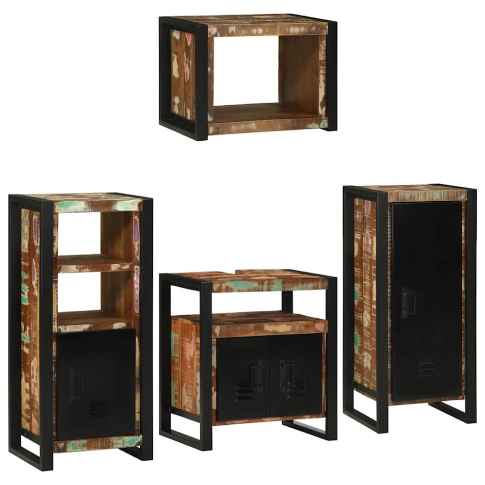 vidaXL Σετ Επίπλων Μπάνιου 4 τμχ. Πολύχρωμο 55 x 35 x 60 εκ.