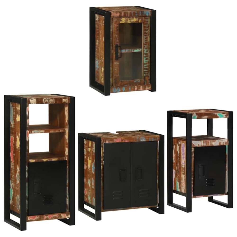 vidaXL Σετ Επίπλων Μπάνιου 4 τμχ. Πολύχρωμο 55 x 35 x 60 εκ.