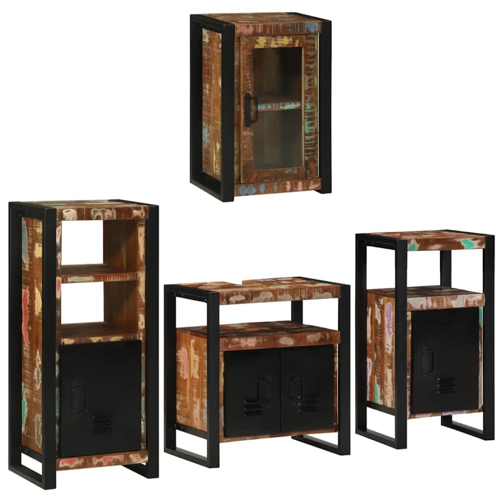 vidaXL Σετ Επίπλων Μπάνιου 4 τμχ. Πολύχρωμο 55 x 35 x 60 εκ.