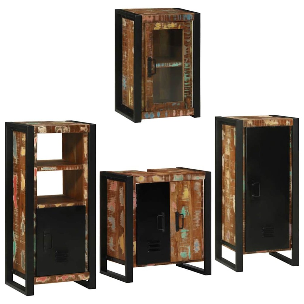 vidaXL Σετ Επίπλων Μπάνιου 4 τμχ. Πολύχρωμο 55 x 35 x 60 εκ.