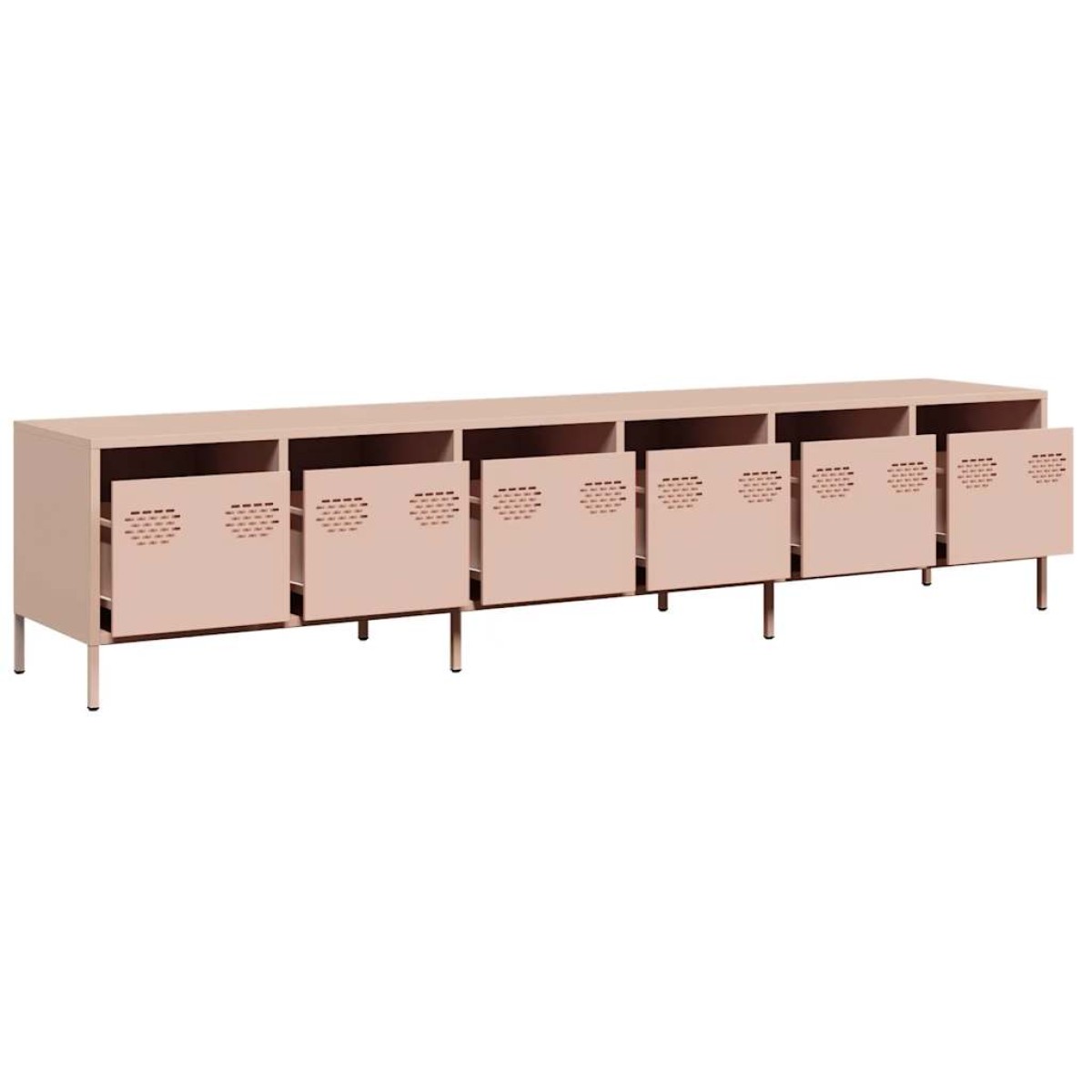 ντουλάπι τηλεόρασης vidaXL Ροζ 202x39x43,5 cm Ατσάλι ψυχρής έλασης