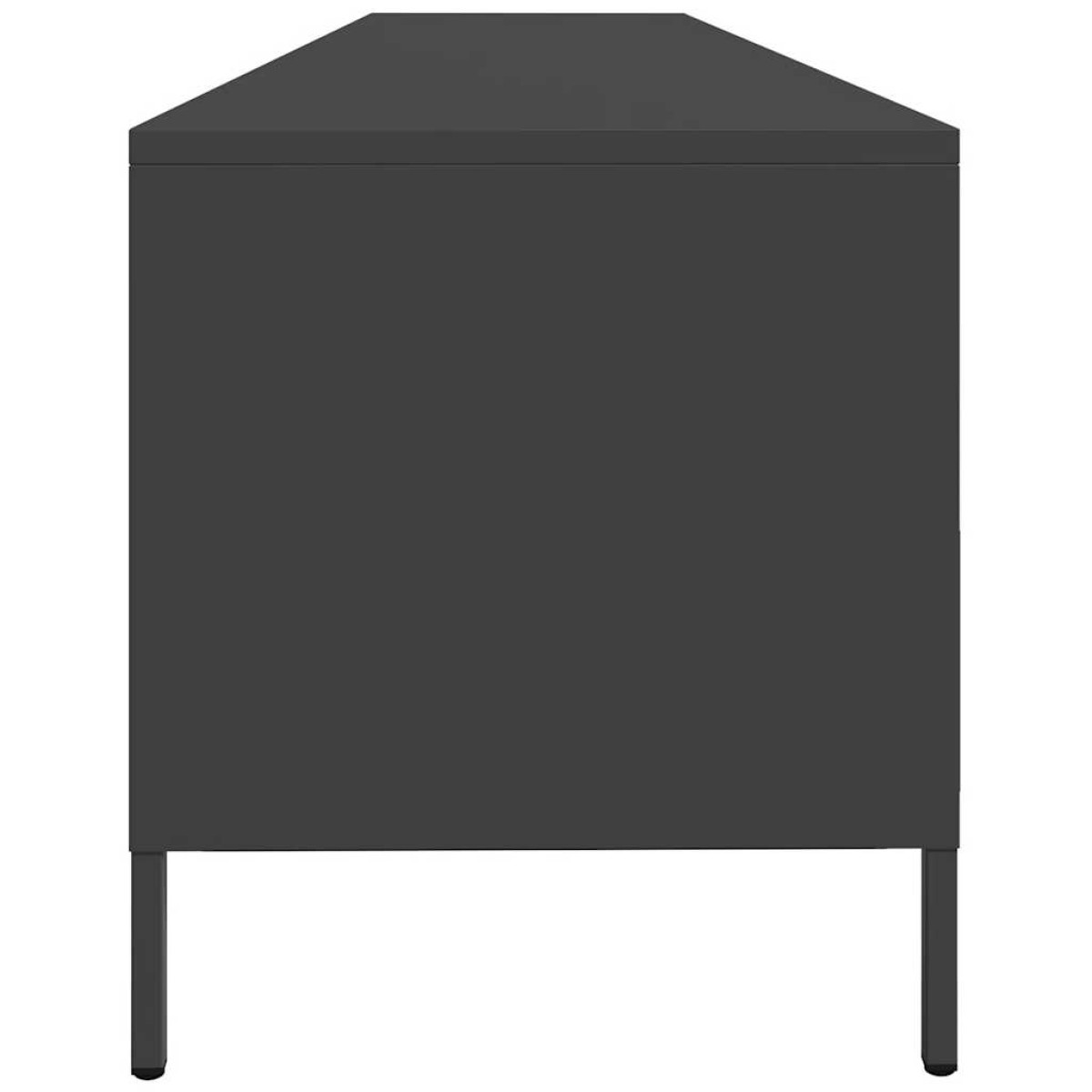 vidaXL Έπιπλο Τηλεόρασης Μαύρο 202x39x43,5 εκ. Χάλυβας Ψυχρής Έλασης