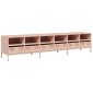 ντουλάπι τηλεόρασης vidaXL Ροζ 202x39x43,5 cm Ατσάλι ψυχρής έλασης