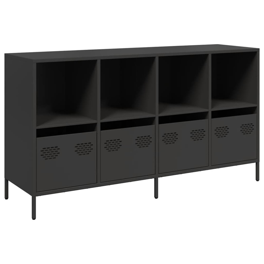 vidaXL Ντουλάπι Μαύρο 135x39x73,5 εκ. από Χάλυβα Ψυχρής Έλασης