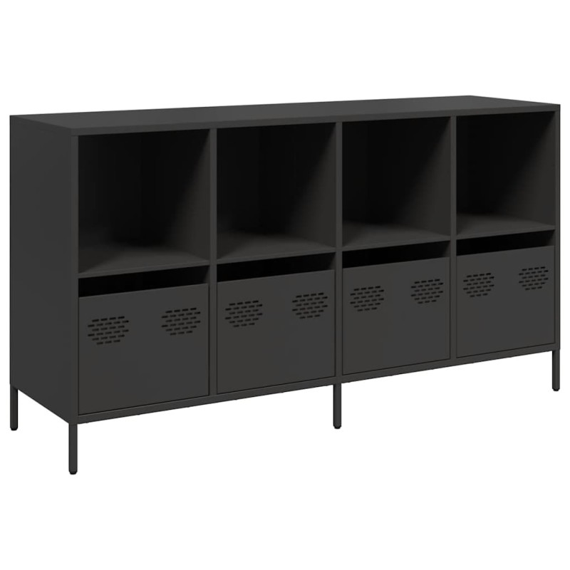 vidaXL Ντουλάπι Μαύρο 135x39x73,5 εκ. από Χάλυβα Ψυχρής Έλασης