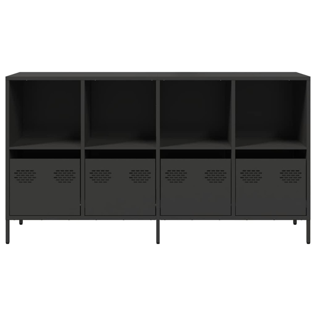 vidaXL Ντουλάπι Μαύρο 135x39x73,5 εκ. από Χάλυβα Ψυχρής Έλασης