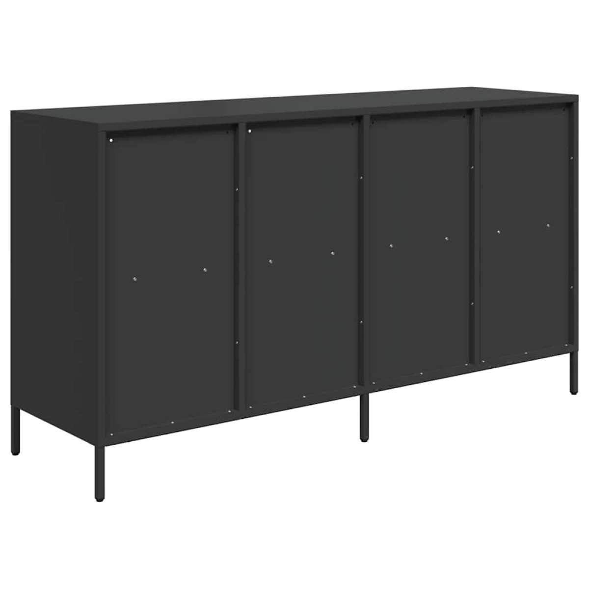 vidaXL Ντουλάπι Μαύρο 135x39x73,5 εκ. από Χάλυβα Ψυχρής Έλασης