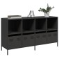 vidaXL Ντουλάπι Μαύρο 135x39x73,5 εκ. από Χάλυβα Ψυχρής Έλασης