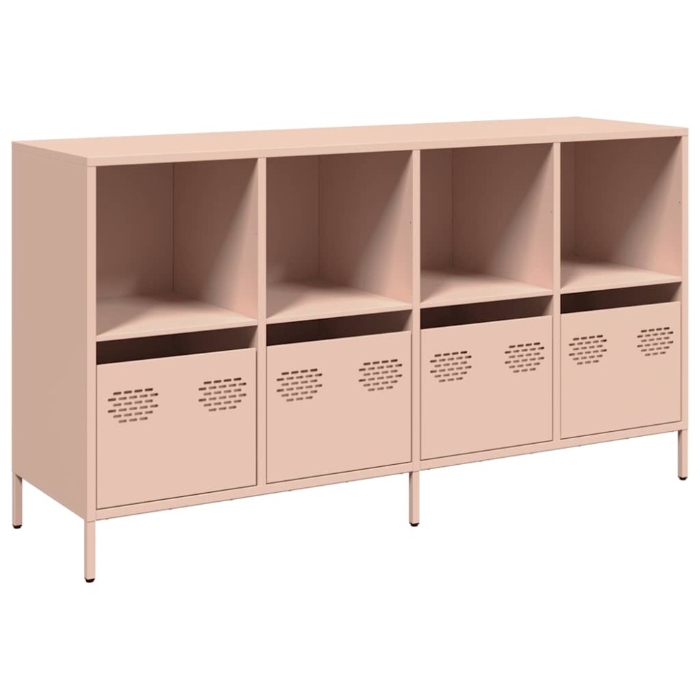 vidaXL Ντουλάπι Ροζ 135x39x73,5 εκ. από Χάλυβα Ψυχρής Έλασης