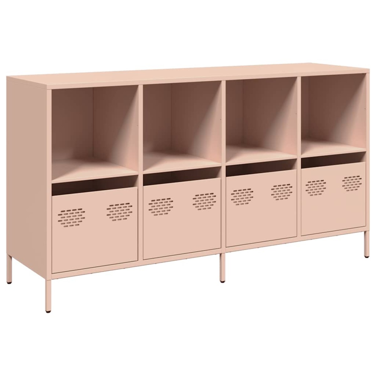 vidaXL Ντουλάπι Ροζ 135x39x73,5 εκ. από Χάλυβα Ψυχρής Έλασης