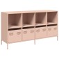 vidaXL Ντουλάπι Ροζ 135x39x73,5 εκ. από Χάλυβα Ψυχρής Έλασης