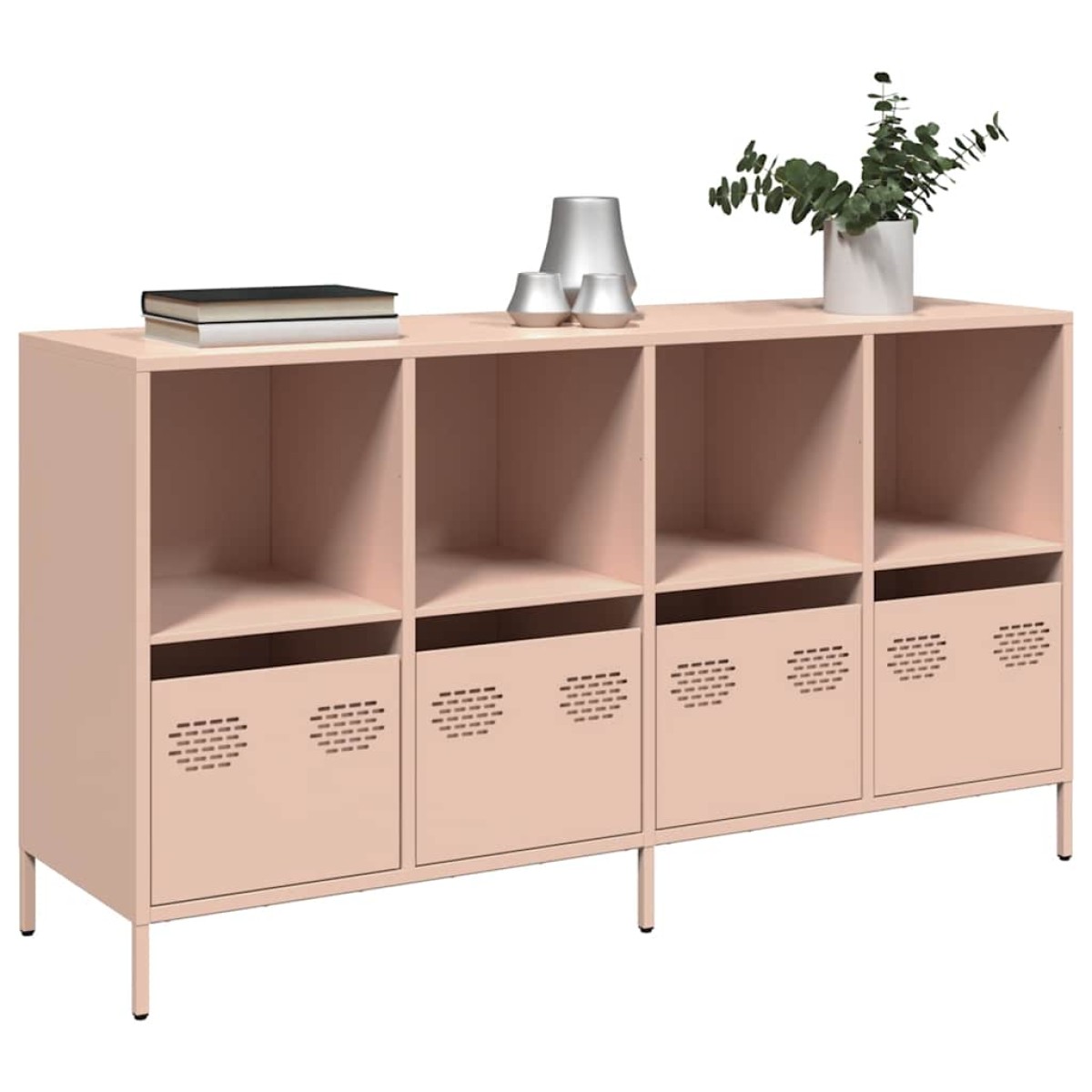 vidaXL Ντουλάπι Ροζ 135x39x73,5 εκ. από Χάλυβα Ψυχρής Έλασης
