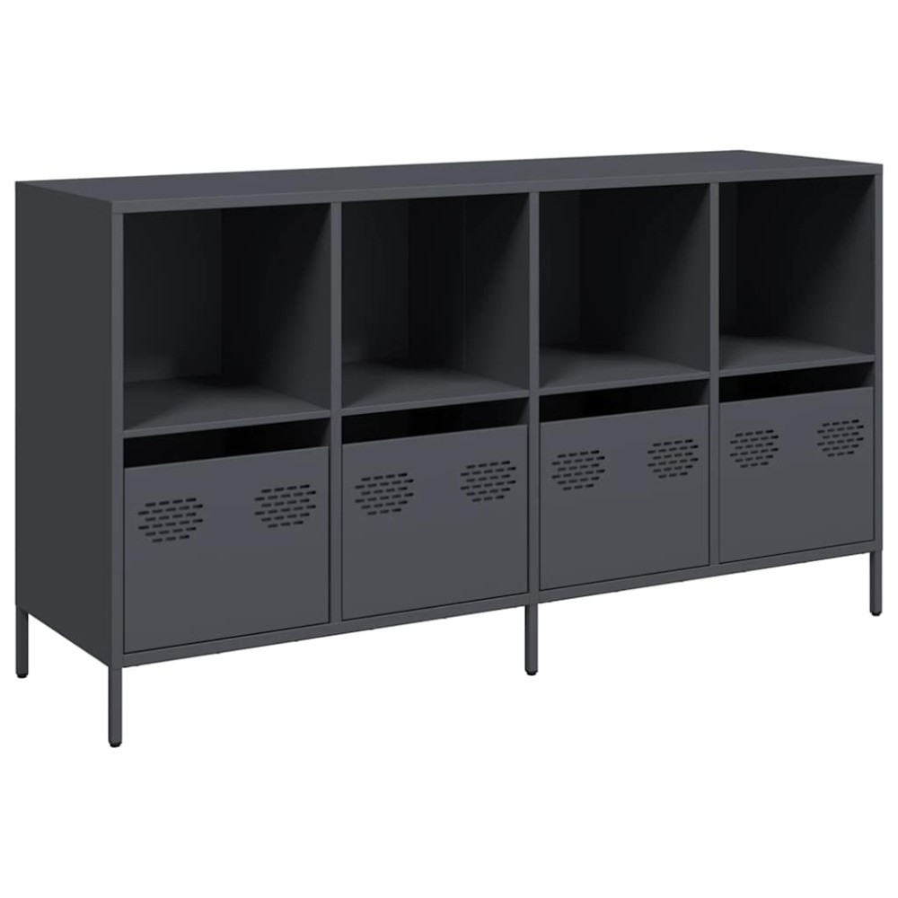 vidaXL Ντουλάπι Ανθρακί 135x39x73,5 εκ. από Χάλυβα Ψυχρής Έλασης