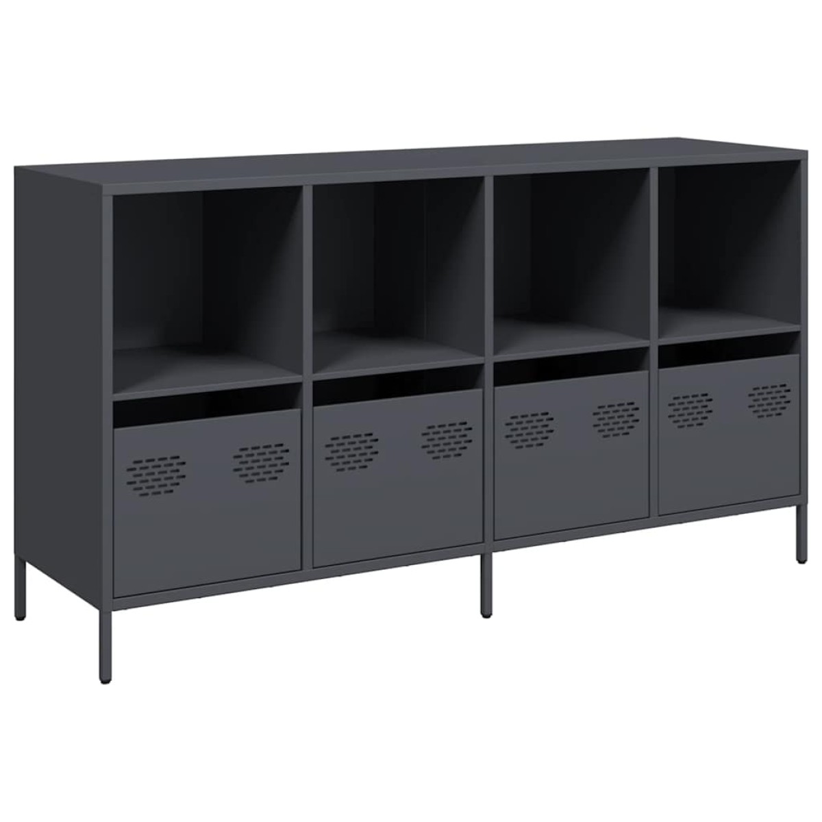 vidaXL Ντουλάπι Ανθρακί 135x39x73,5 εκ. από Χάλυβα Ψυχρής Έλασης