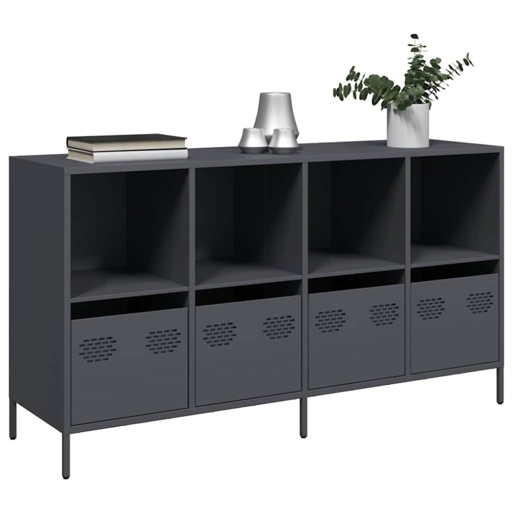 vidaXL Ντουλάπι Ανθρακί 135x39x73,5 εκ. από Χάλυβα Ψυχρής Έλασης