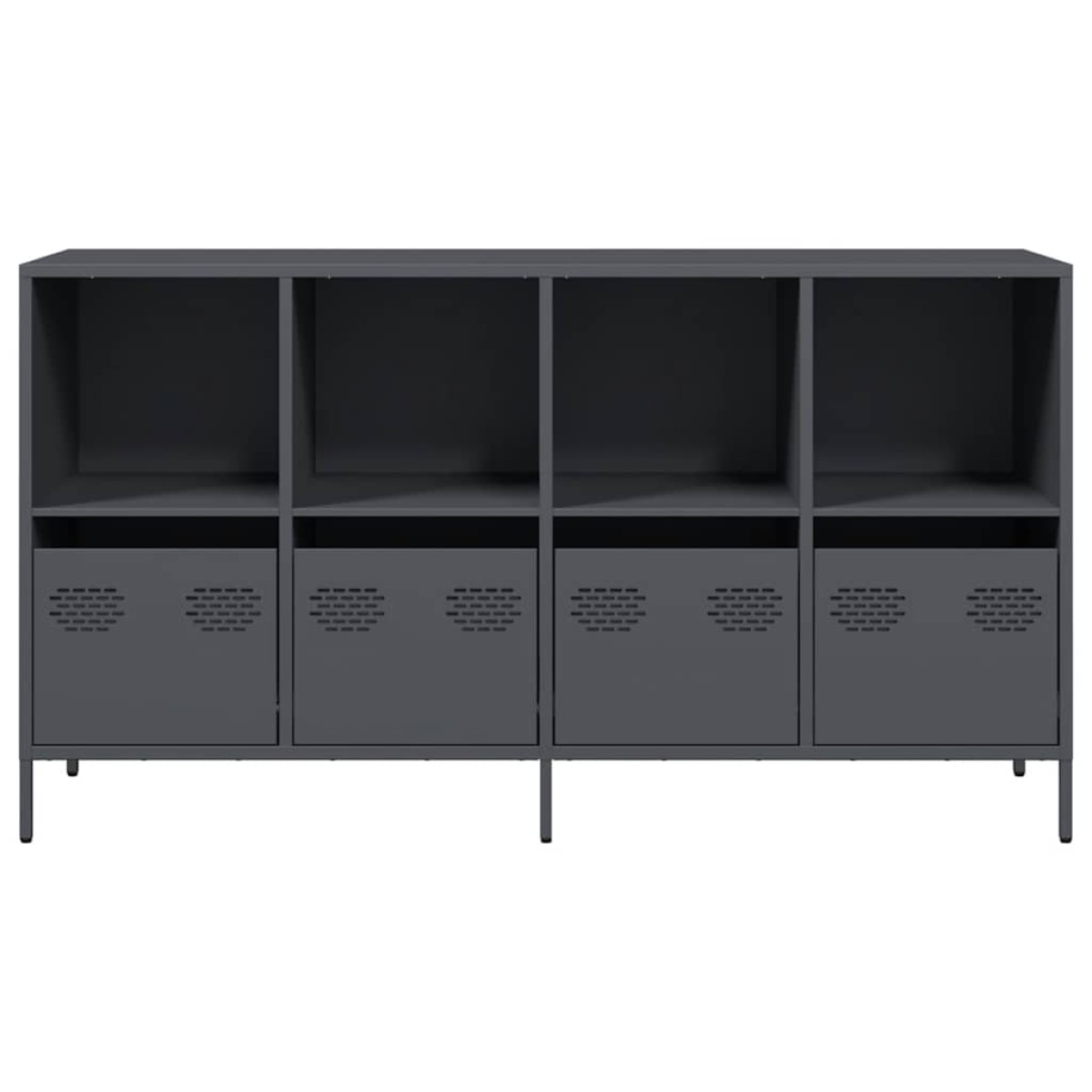 vidaXL Ντουλάπι Ανθρακί 135x39x73,5 εκ. από Χάλυβα Ψυχρής Έλασης