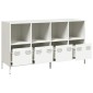 vidaXL Sideboard Λευκό 135x39x73,5 cm Ατσάλι ψυχρής έλασης