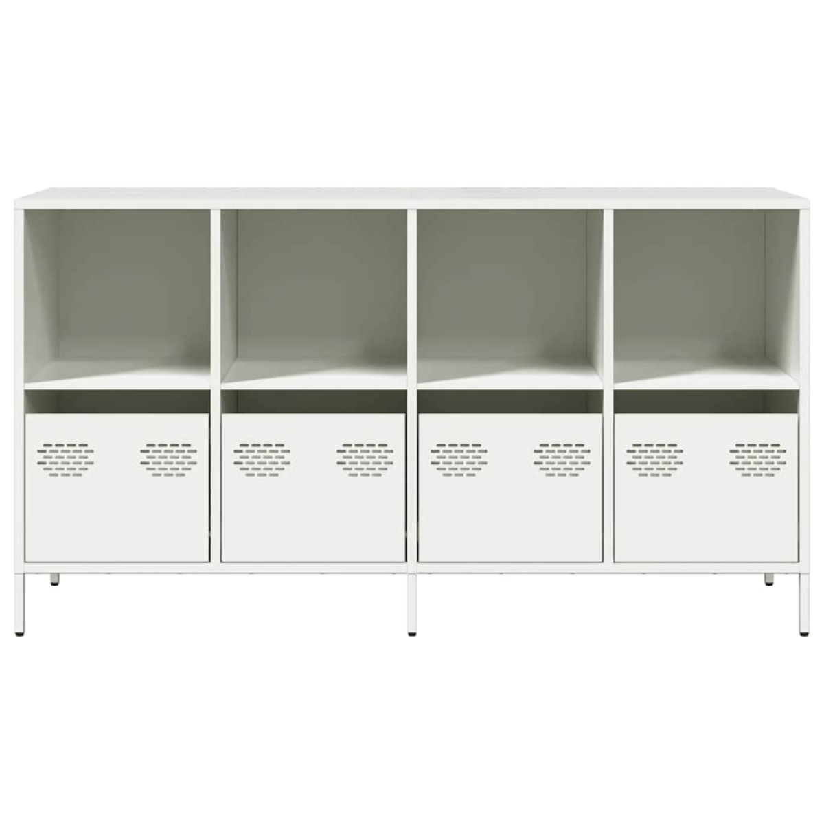 vidaXL Sideboard Λευκό 135x39x73,5 cm Ατσάλι ψυχρής έλασης