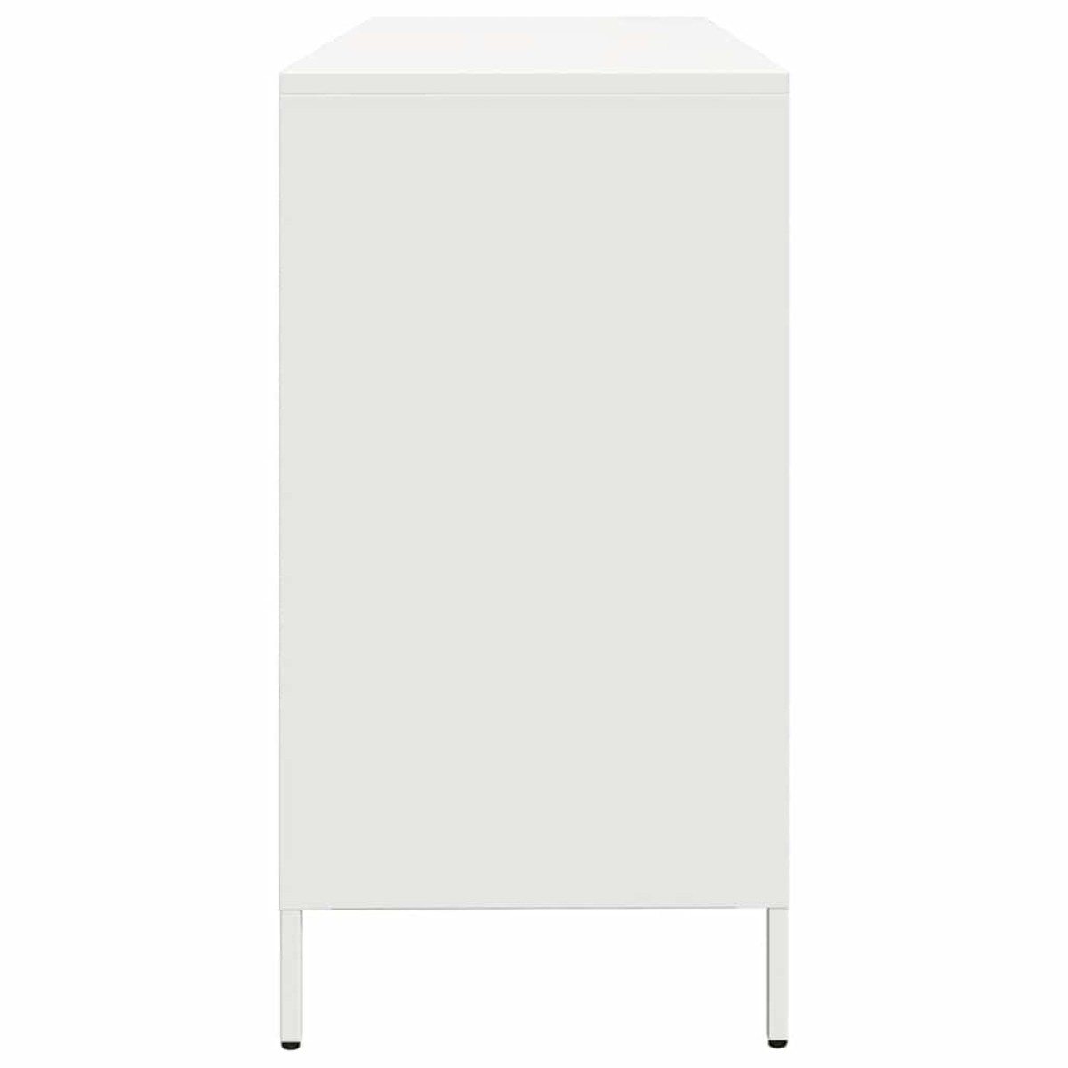vidaXL Sideboard Λευκό 135x39x73,5 cm Ατσάλι ψυχρής έλασης