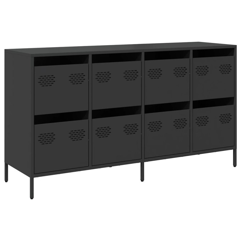 vidaXL Ντουλάπι Μαύρο 135x39x73,5 εκ. από Χάλυβα Ψυχρής Έλασης