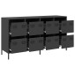 vidaXL Ντουλάπι Μαύρο 135x39x73,5 εκ. από Χάλυβα Ψυχρής Έλασης
