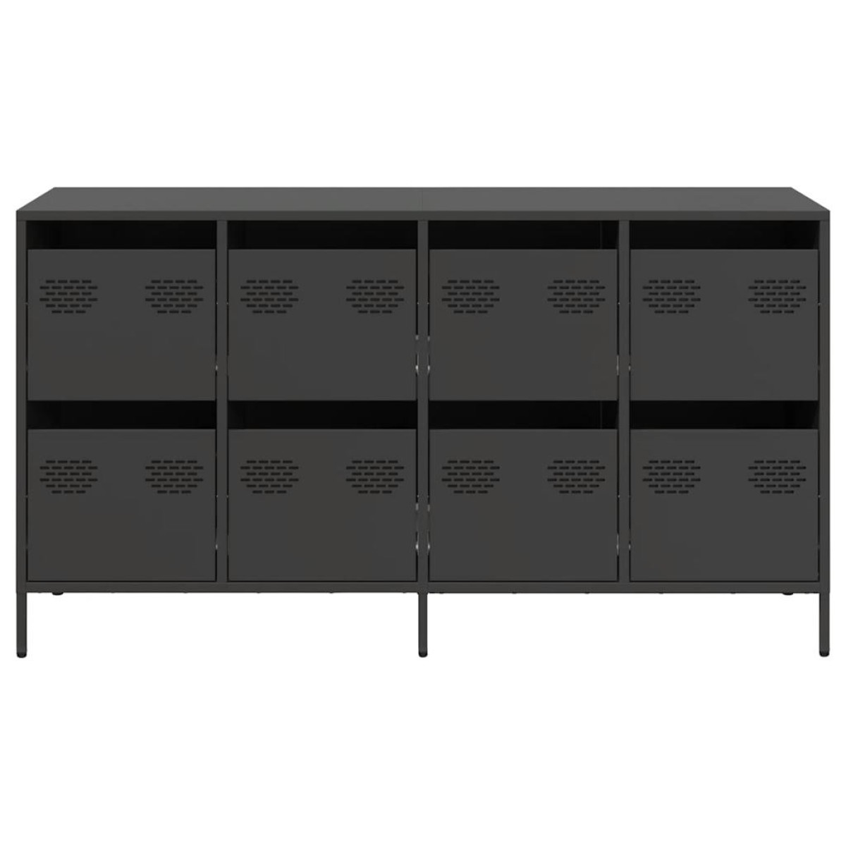 vidaXL Ντουλάπι Μαύρο 135x39x73,5 εκ. από Χάλυβα Ψυχρής Έλασης