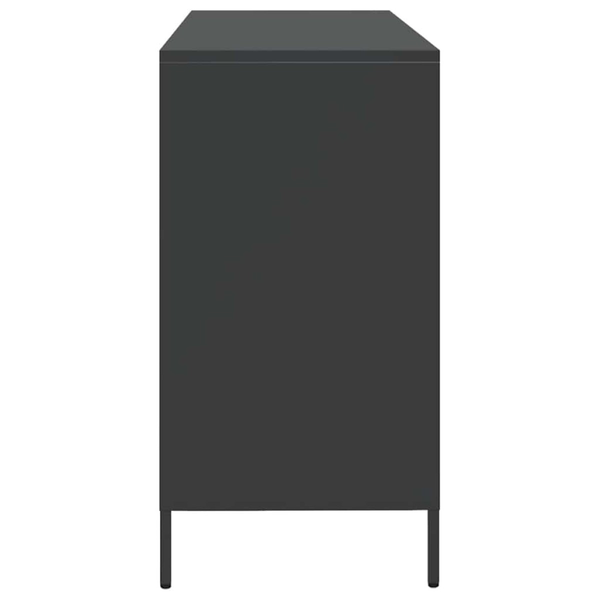vidaXL Ντουλάπι Μαύρο 135x39x73,5 εκ. από Χάλυβα Ψυχρής Έλασης