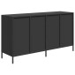 vidaXL Ντουλάπι Μαύρο 135x39x73,5 εκ. από Χάλυβα Ψυχρής Έλασης