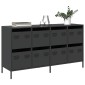 vidaXL Ντουλάπι Μαύρο 135x39x73,5 εκ. από Χάλυβα Ψυχρής Έλασης