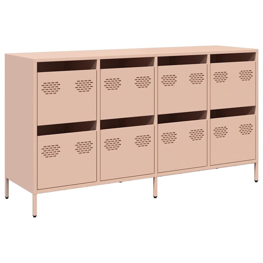 vidaXL Ντουλάπι Ροζ 135x39x73,5 εκ. από Χάλυβα Ψυχρής Έλασης