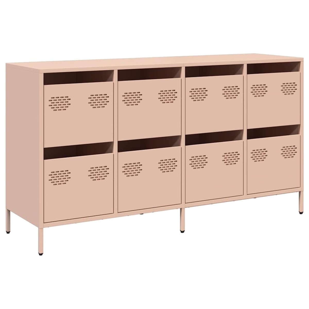 vidaXL Ντουλάπι Ροζ 135x39x73,5 εκ. από Χάλυβα Ψυχρής Έλασης