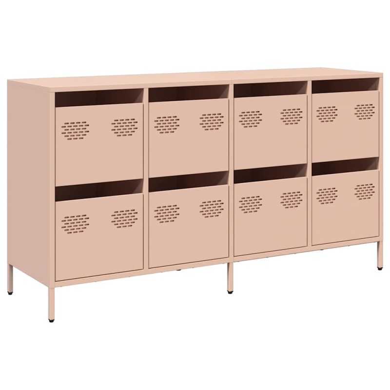 vidaXL Ντουλάπι Ροζ 135x39x73,5 εκ. από Χάλυβα Ψυχρής Έλασης