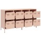 vidaXL Ντουλάπι Ροζ 135x39x73,5 εκ. από Χάλυβα Ψυχρής Έλασης