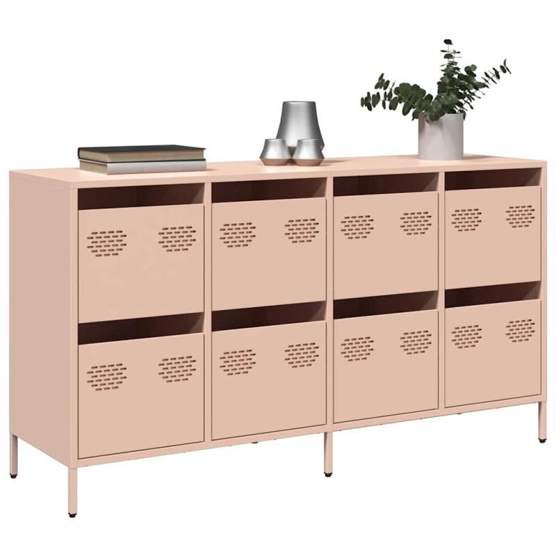 vidaXL Ντουλάπι Ροζ 135x39x73,5 εκ. από Χάλυβα Ψυχρής Έλασης