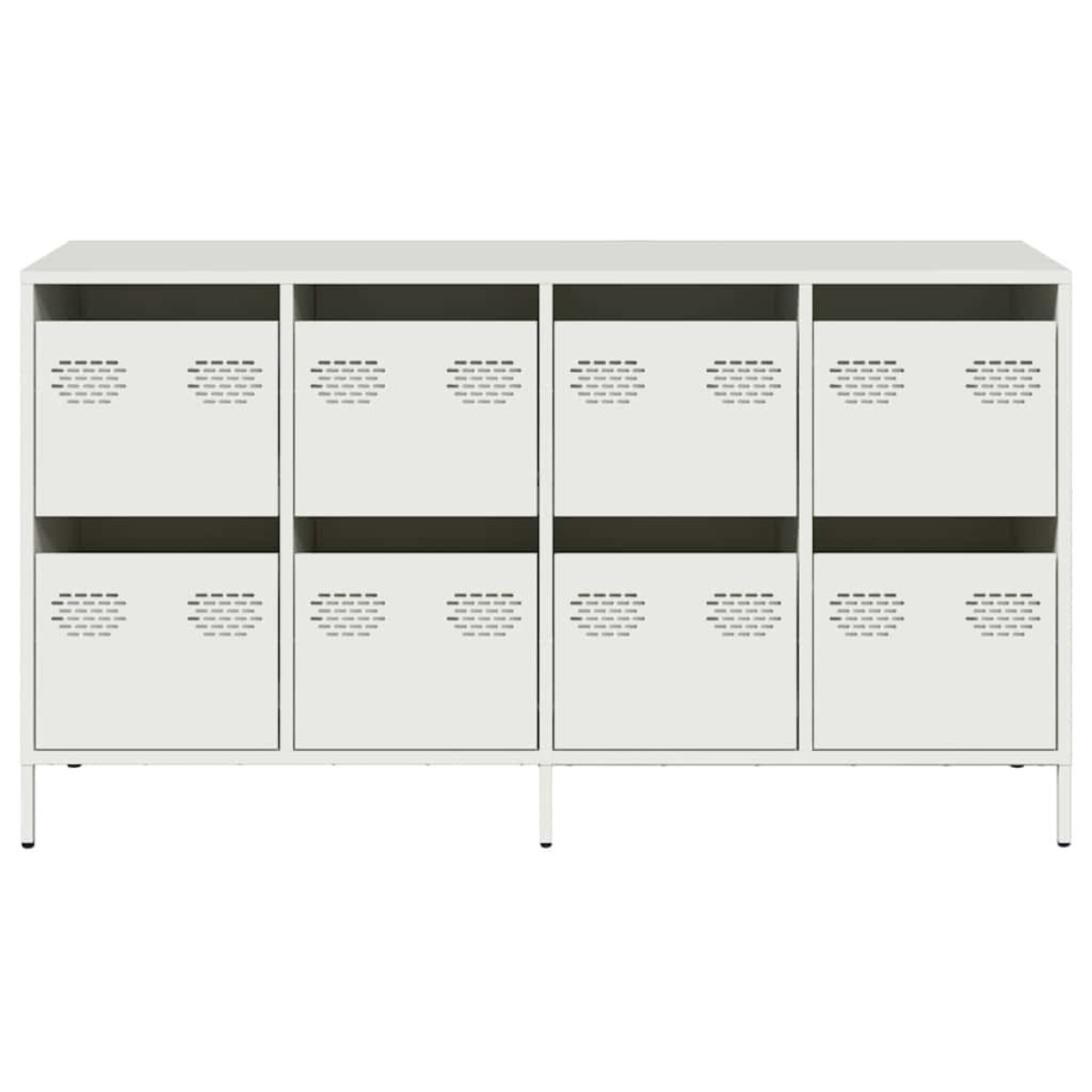 vidaXL Sideboard Λευκό 135x39x73,5 cm Ατσάλι ψυχρής έλασης