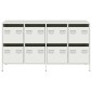 vidaXL Sideboard Λευκό 135x39x73,5 cm Ατσάλι ψυχρής έλασης