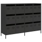 vidaXL Ντουλάπι Μαύρο 135x39x103,5 εκ. από Χάλυβα Ψυχρής Έλασης