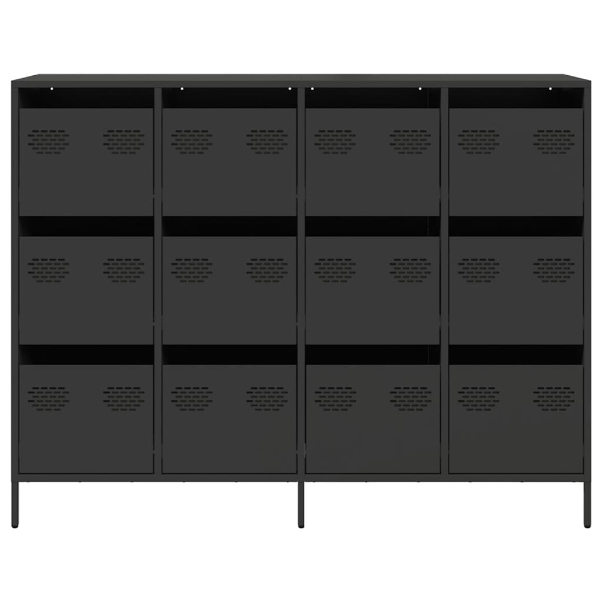 vidaXL Ντουλάπι Μαύρο 135x39x103,5 εκ. από Χάλυβα Ψυχρής Έλασης